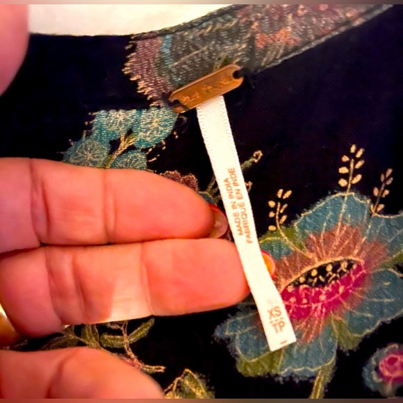 Free People just the two of us tunic Floral Blouse XSmall TP - Picture 8 of 8